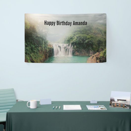 Loefwaterval in het gebergte Birthday Spandoek (Beurs)