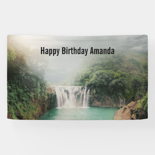 Loefwaterval in het gebergte Birthday Spandoek (Horizontaal)