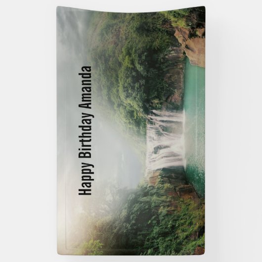 Loefwaterval in het gebergte Birthday Spandoek (Verticaal)