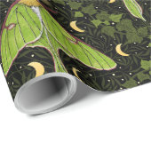 Loenmot, maanfasen en klimopdamast 2 cadeaupapier (Rol Hoek)