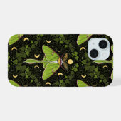 Loenmot, maanfasen en klimopdamast 2 iPhone 15 case (Achterkant horizontaal)