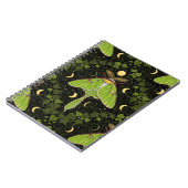 Loenmot, maanfasen en klimopdamast 2 notitieboek (Linkerzijde)