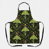 Loenmot, maanfasen en klimopdamast 2 schort (Voorkant)