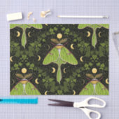 Loenmot, maanfasen en klimopdamast 2 tissuepapier (Craft)