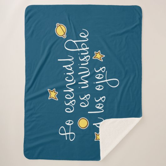 Loesencial es onzichtbaar a los ojos sherpa deken (Voorkant)