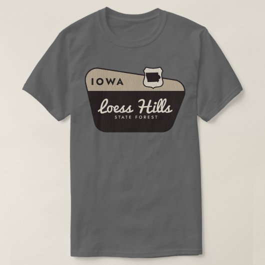 Loess Hills State Forest Iowa Welkomstbord T-shirt (Design voorkant)