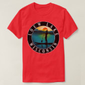 Loew Lake Wisconsin Paddleboarding T-shirt (Design voorkant)