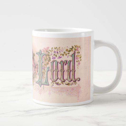 "Lof de Heer"  pastels Grote Koffiekop (Rechts)