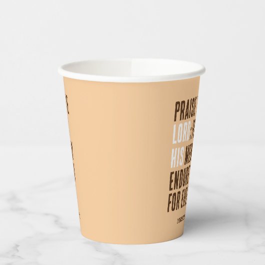 Lof de Heer - Thanksgiving Dag Feest - Papieren Bekers (Links)