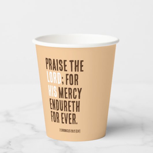 Lof de Heer - Thanksgiving Dag Feest - Papieren Bekers (Voorkant)