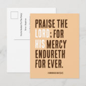 Lof de Heer - Thanksgiving Dag Feest - Uitnodiging Briefkaart (Voorkant / Achterkant)