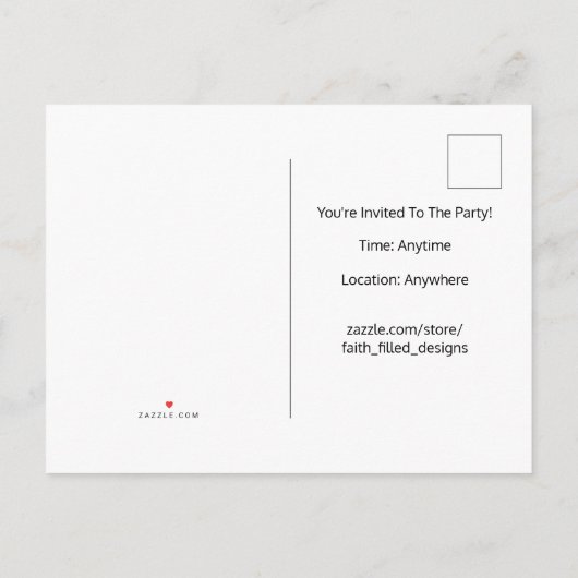 Lof de Heer - Thanksgiving Dag Feest - Uitnodiging Briefkaart (Achterkant)