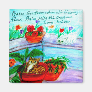 Lof God van wie alle zegeningen vloeien Magneet