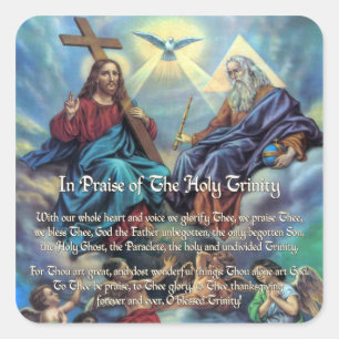 Lof voor de Drie-eenheid Vierkante Sticker