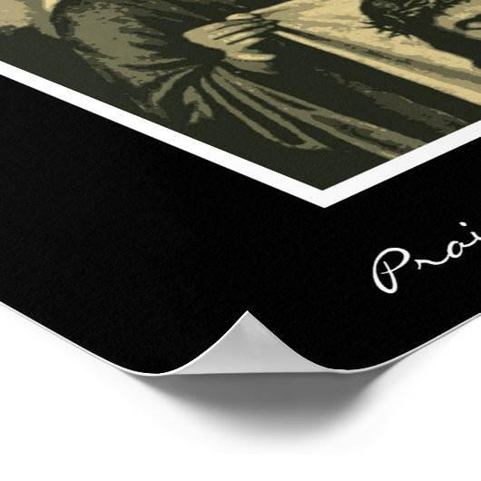 lof voor het heilige gezicht van jesus poster (Hoek)