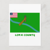Lofa County vlag met naam Briefkaart (Voorkant)