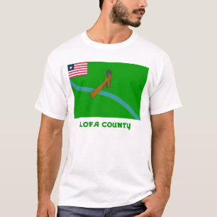 Lofa County vlag met naam T-shirt