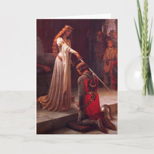 Lofbetuiging - Edmund Blair Leighton (1901) Kaart (Voorkant)