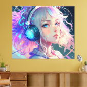LoFi Anime Girl Art Canvas Afdruk (Insitu (Woonkamer))