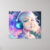 LoFi Anime Girl Art Canvas Afdruk (Voorkant)