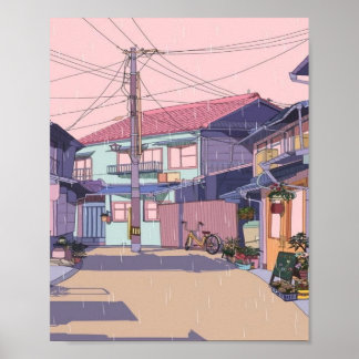 Lofi City Alley Poster