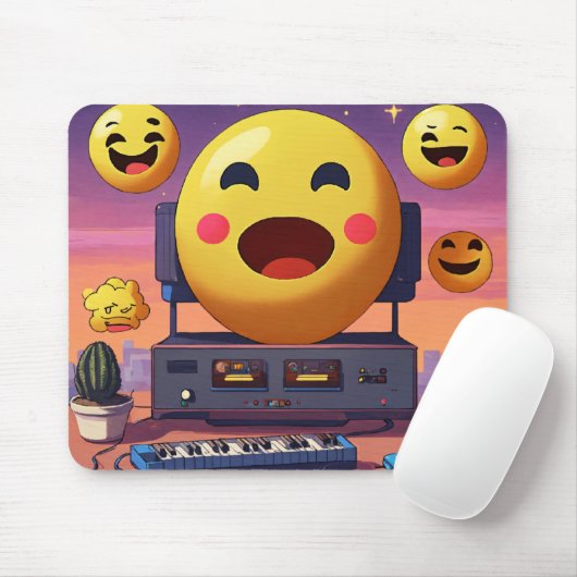 Lofi Emoji Vibes Muismat (Met muis)