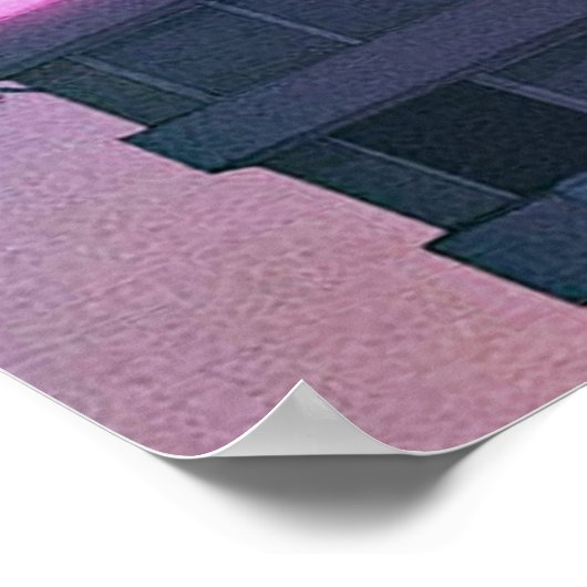 lofi esthetische animatiestad poster (Hoek)