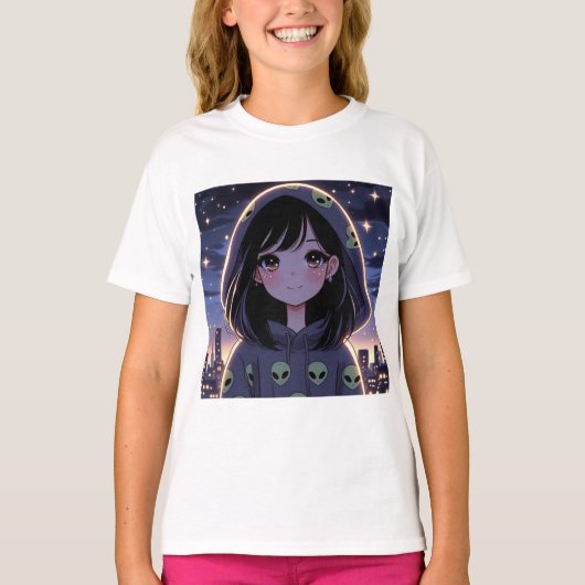 Lofi Galactic Babe T-shirt (Voorkant)