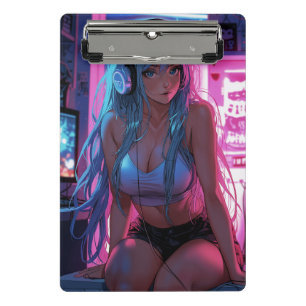 Lofi Gamer Girl Chill anime esthetisch Mini Klembord
