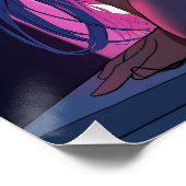 Lofi Gamer Girl | Chill anime esthetisch Perfect Poster (Hoek)