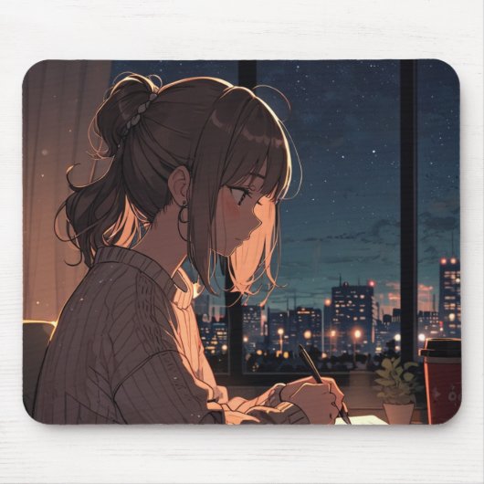 Lofi Girl Mousepad Muismat (Voorkant)