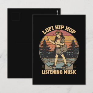 Lofi hip hop chillhop muziek briefkaart