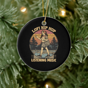 Lofi hip hop chillhop muziek keramisch ornament