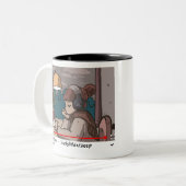 Lofi Hiphop Chill Radio Tweekleurige Koffiemok (Voorkant links)