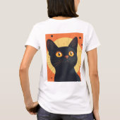 Lofi Style Black Cat T-Shirt (Achterkant)