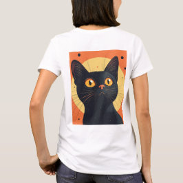 Lofi Style Black Cat T-Shirt