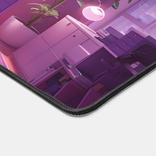Lofi Style Nighttime Kantoor Desk Mat (Hoek)