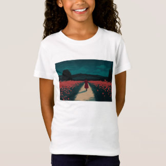 Lofi style tulip field t-shirt