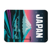 LoFi Vaporwave Retro 80s Japan Mount Fuji Magneet (Horizontaal)