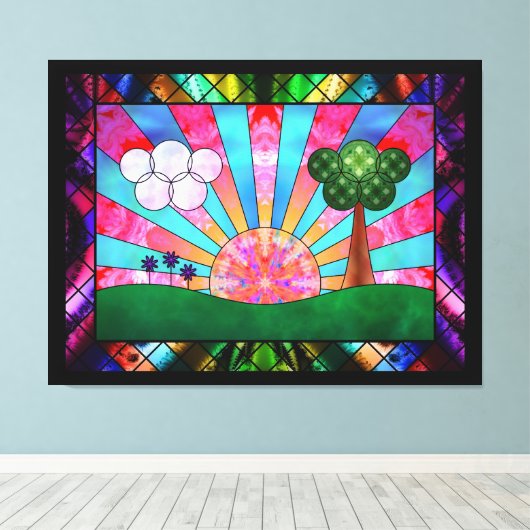 Loflied voor de Zon Canvas Print (Insitu (Houten vloer))