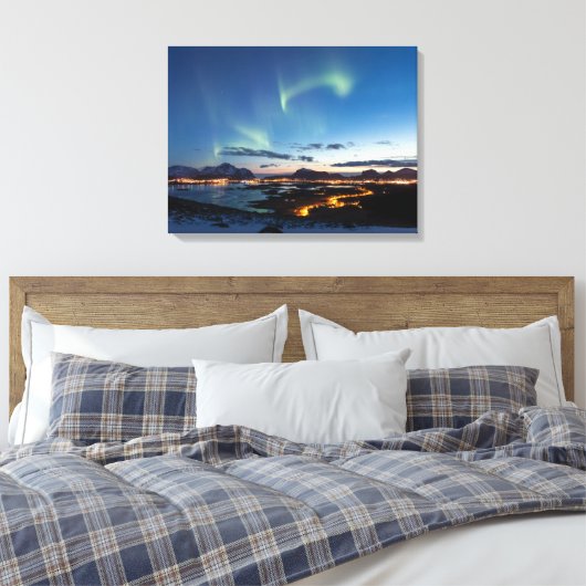 Lofoten Aurora Canvas Afdruk (Insitu (Slaapkamer))