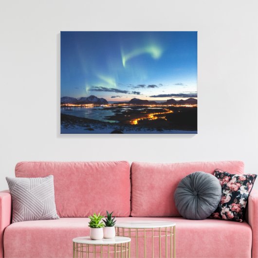 Lofoten Aurora Canvas Afdruk (Insitu (Woonkamer))