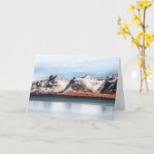 Lofoten Bergen Landschapsfoto Kaart (Gele Bloem)