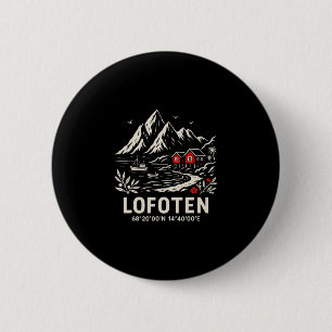 Lofoten-eiland Noorwegen strandvakantie Ronde Button 5,7 Cm