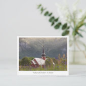 Lofoten-eilanden Flakstad Kerk Briefkaart (Staand voorkant)