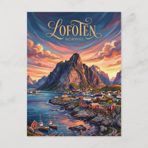 Lofoten-eilanden Noorwegen Briefkaart