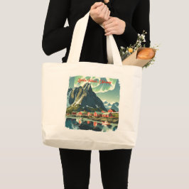 Lofoten Eilanden, Noorwegen: Iconische bestemminge Grote Tote Bag