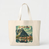 Lofoten Eilanden, Noorwegen: Iconische bestemminge Grote Tote Bag (Voorkant)