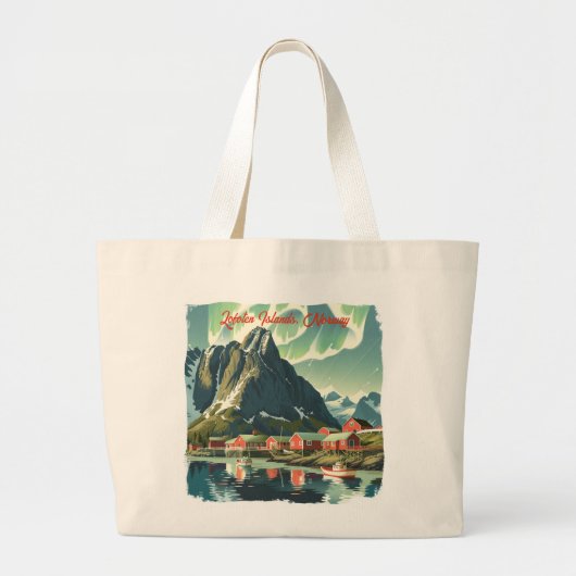 Lofoten Eilanden, Noorwegen: Iconische bestemminge Grote Tote Bag (Voorkant)