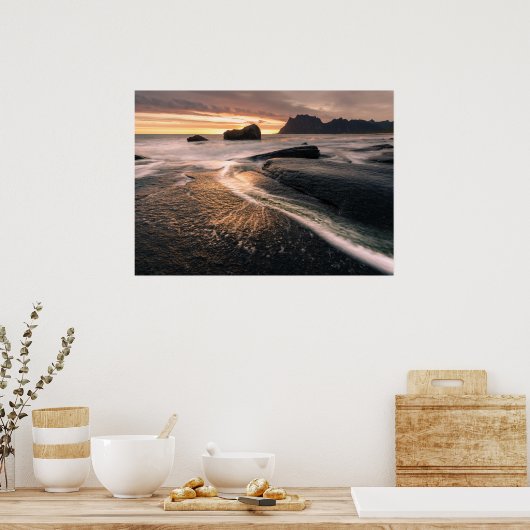 Lofoten-eilanden Noorwegen Poster (Keuken)